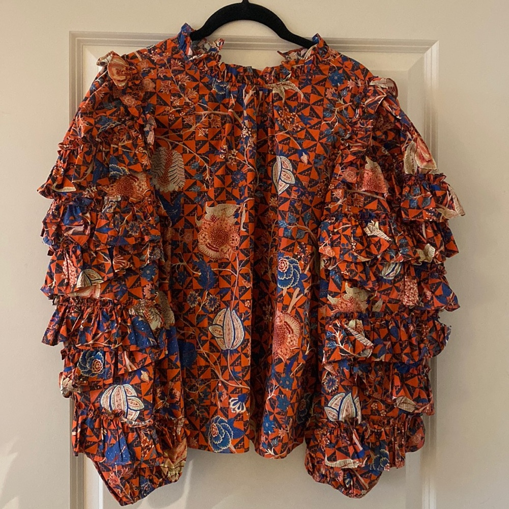 Ulla Johnson Multicolor Ruffled Blouse